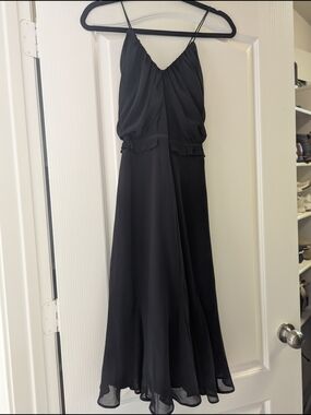 Club Monaco Black Chiffon Cocktail Dress
